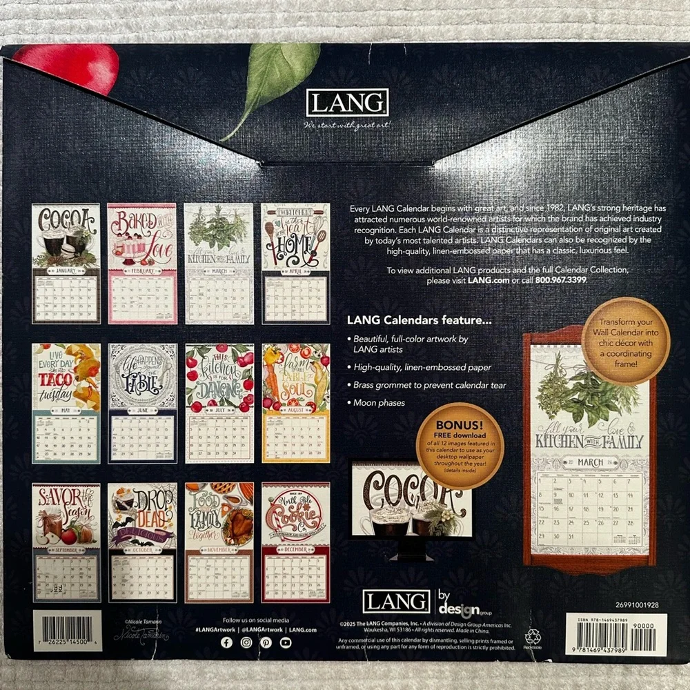 2026 Love to Cook Calendar